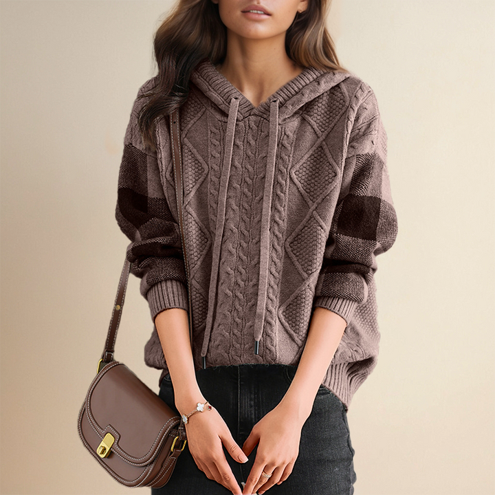 Marina | Kapuzenpullover mit Zopfmuster