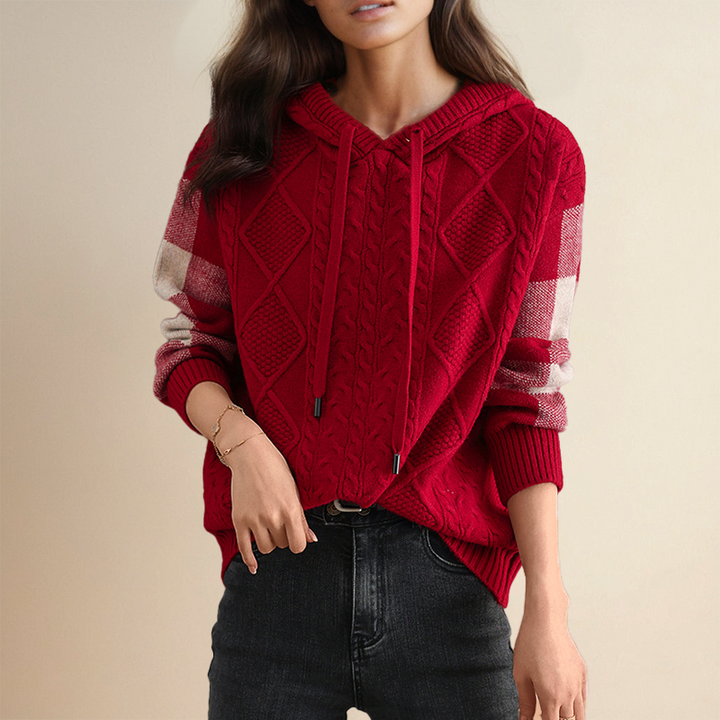 Marina | Kapuzenpullover mit Zopfmuster