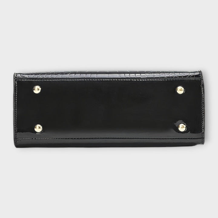 Nelly | Handtasche aus glänzendem Krokoleder