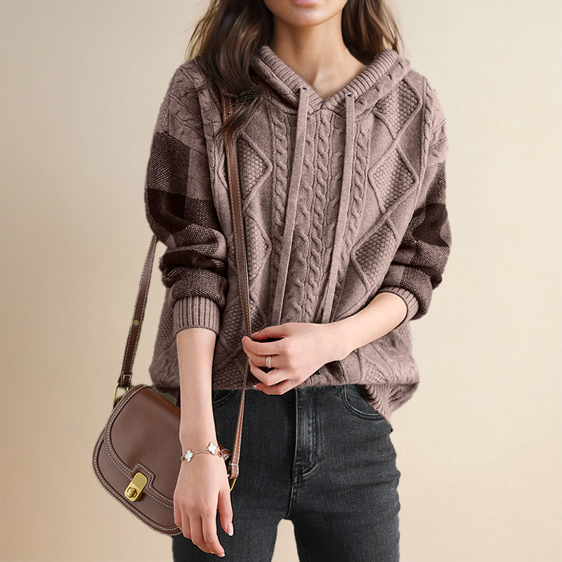 Marina | Kapuzenpullover mit Zopfmuster