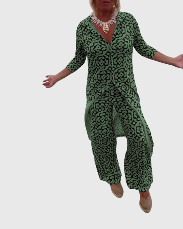 Delphine | Elegantes zweiteiliges Vintage-Set
