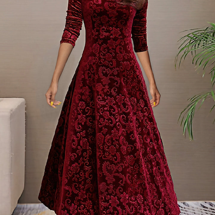 Cécile | Elegantes Samtkleid für die Feiertage