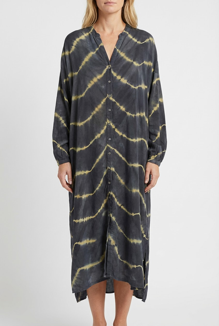 Severina | Elegantes gestreiftes Boho-Maxikleid