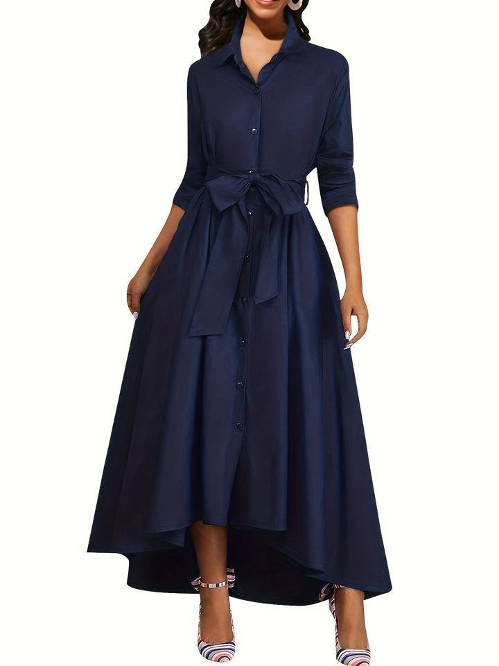 Annina | Geknöpftes Maxikleid perfekt für die Feiertage