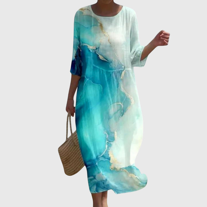 Zenobia | Elegantes geblümtes Maxikleid