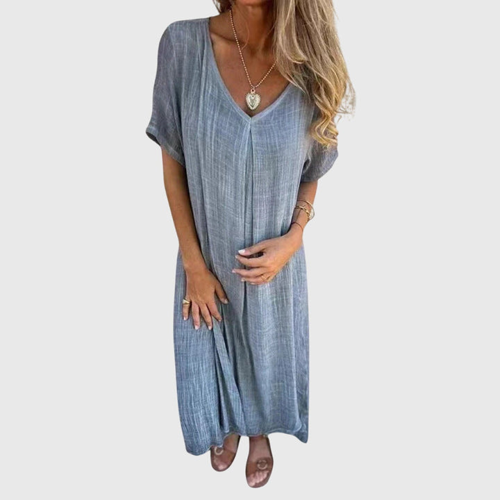 Delphine | Leichtes elegantes Kleid mit V-Ausschnitt