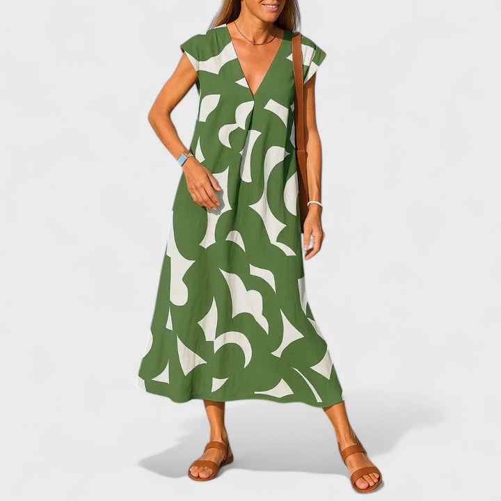 Smilla | Fliessendes Kleid mit V-Ausschnitt