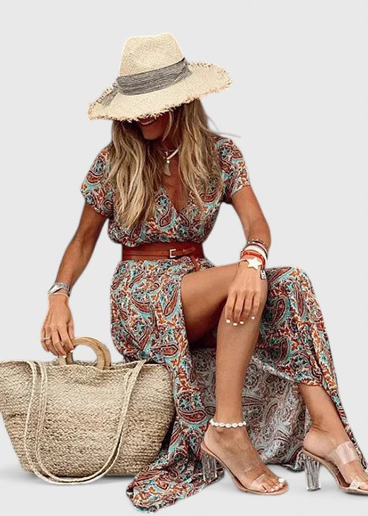 Emerentia | Elegantes Boho-Maxikleid