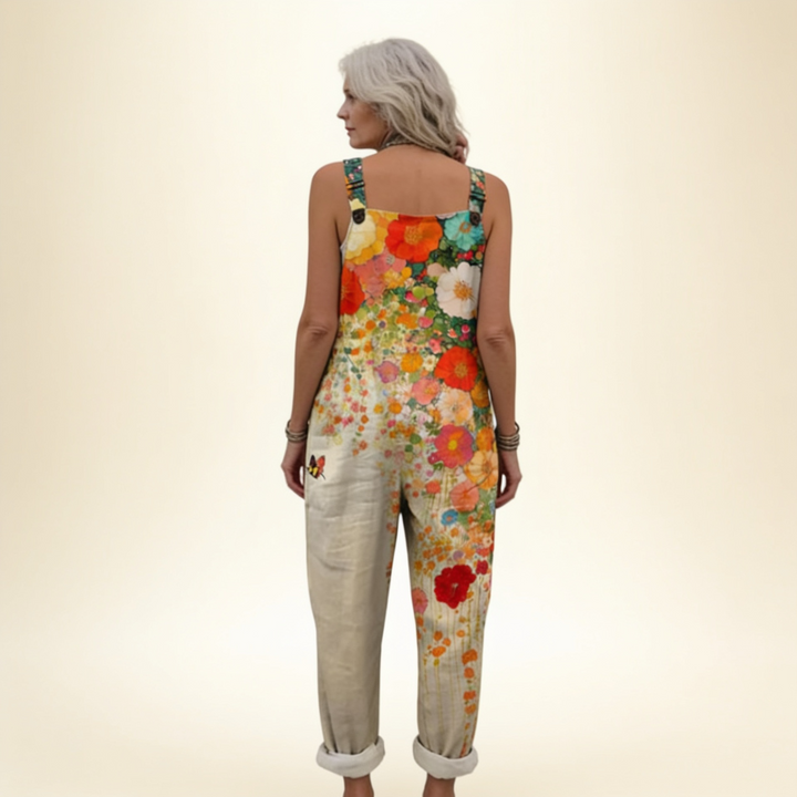 Lucrezia | Latzhose mit leuchtenden Blüten