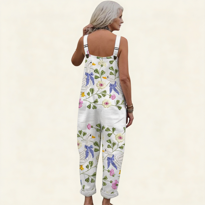Florina | Latzhose mit zartem Schwanmotiv
