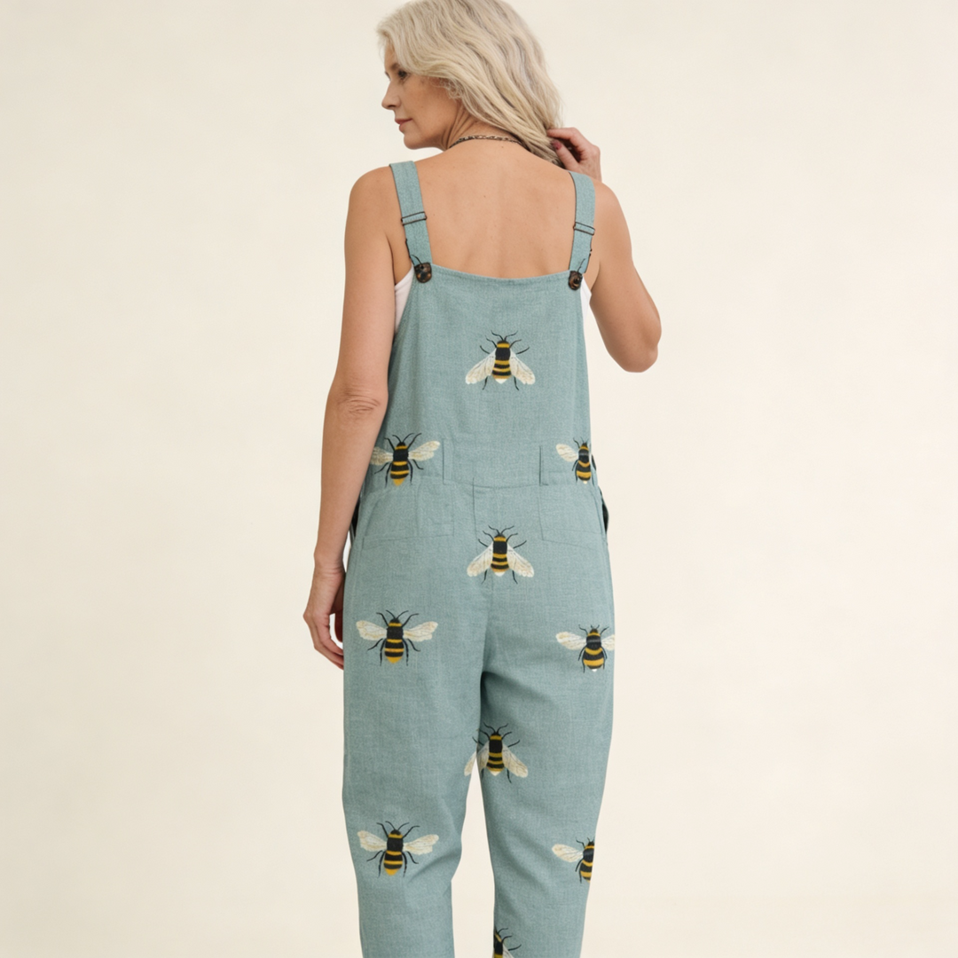 Rosaria | Latzhose mit Bienenmuster