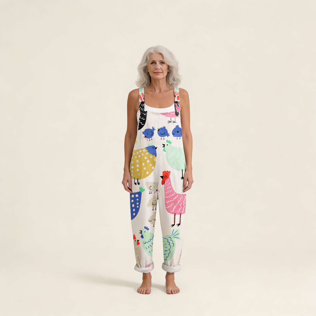 Isolde | Latzhose mit verspieltem Druck