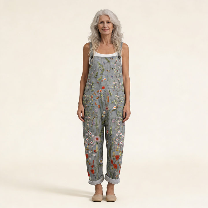 Anetta | Latzhose mit ländlichen Blüten