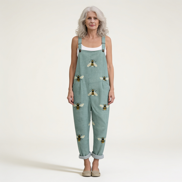Rosaria | Latzhose mit Bienenmuster