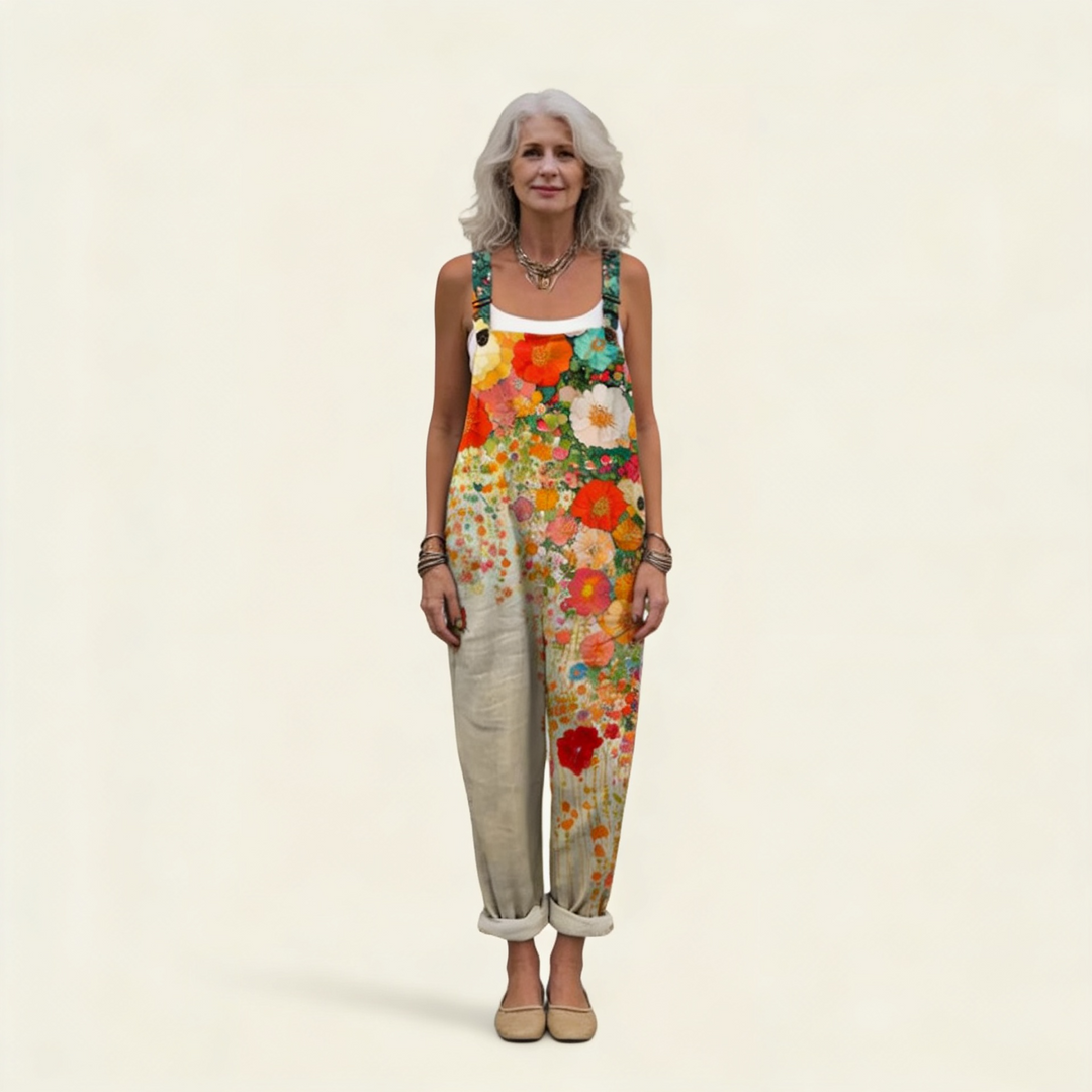 Lucrezia | Latzhose mit leuchtenden Blüten