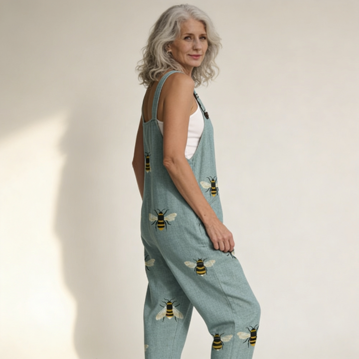 Rosaria | Latzhose mit Bienenmuster