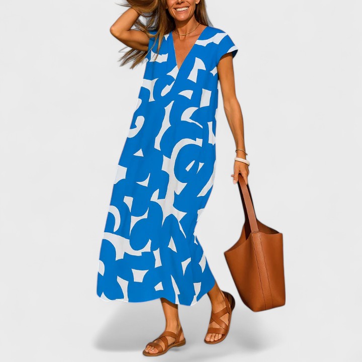 Smilla | Fliessendes Kleid mit V-Ausschnitt