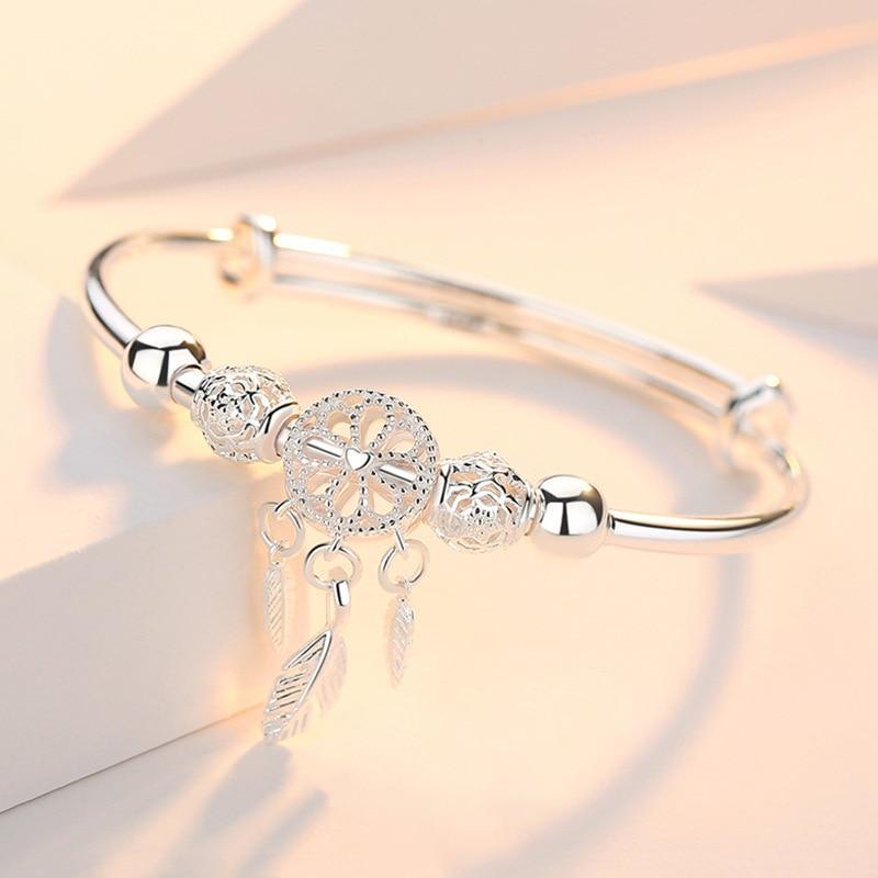 Penelope | Verstellbares Traumfänger-Armband aus Silber 925